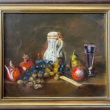 Tables during HST "Still Life with brioche and pomegranate" + frame