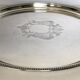 Silver metal round tray
