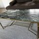 Art Deco coffee table in green marble – An elegant and refined piece.