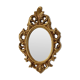 Small French Crested Mirror, Gold Leaf Gilt, Baroque Style, 35 cm