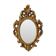 Small French Crested Mirror, Gold Leaf Gilt, Baroque Style, 35 cm