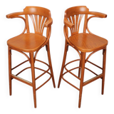 Set of 2 Vintage Bar Stools by TON, 1980
