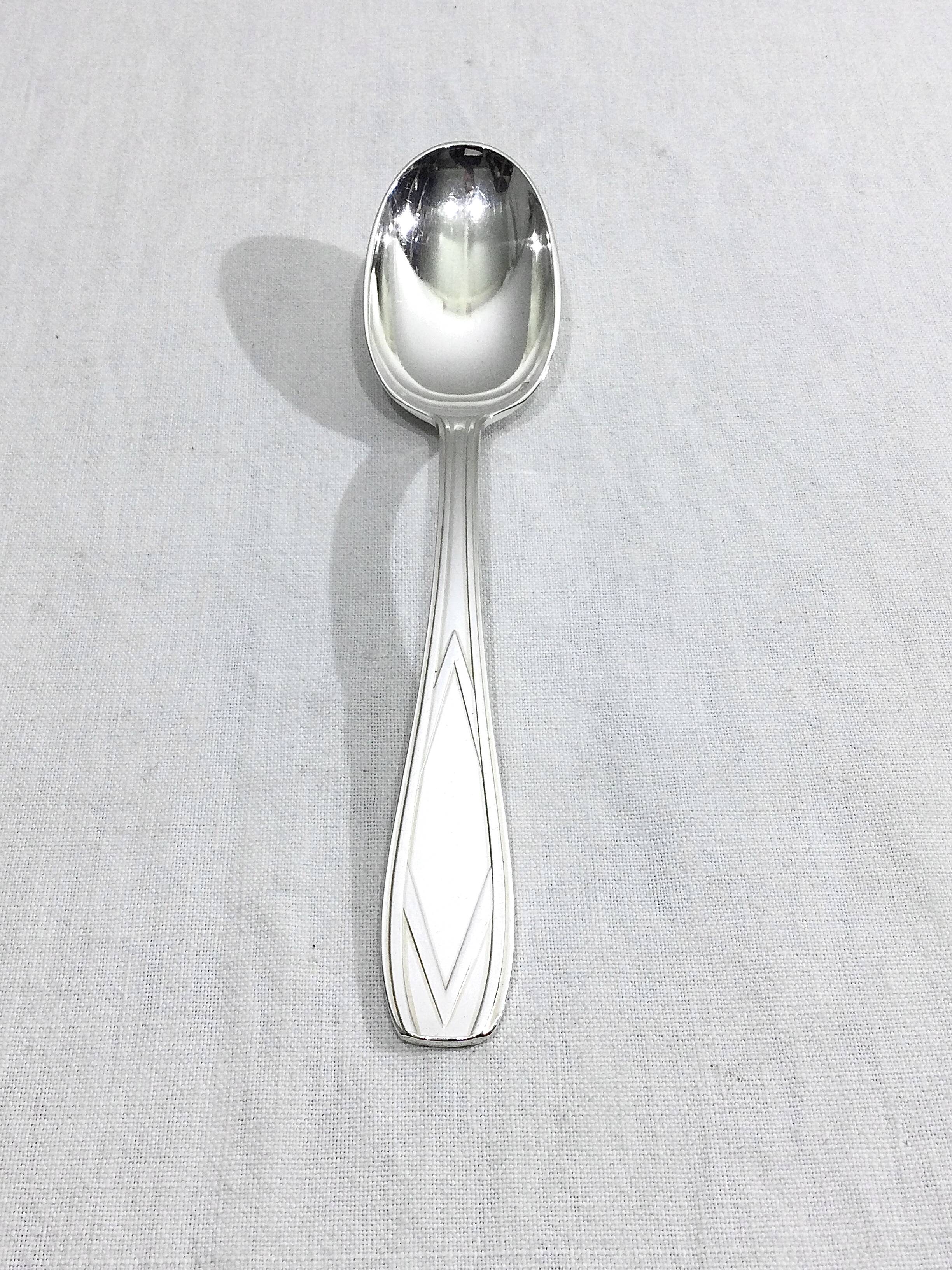 SFAM - Cutlery set 49 pieces Art Deco Silver Metal