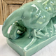 Cracked lioness sculpture art deco 1930 signed odyv