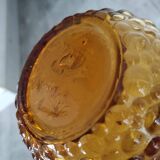 Italian colored bubble glass tall bottle