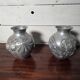 Pair of Art Deco vases in aluminium Signed