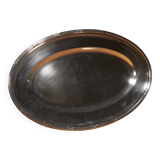 OVAL SILVER-PLATED METAL DISH, ERCUIS