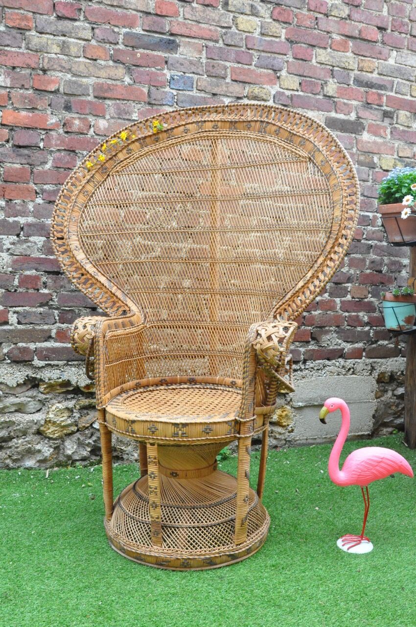 Fauteuil Emmanuelle en rotin et osier