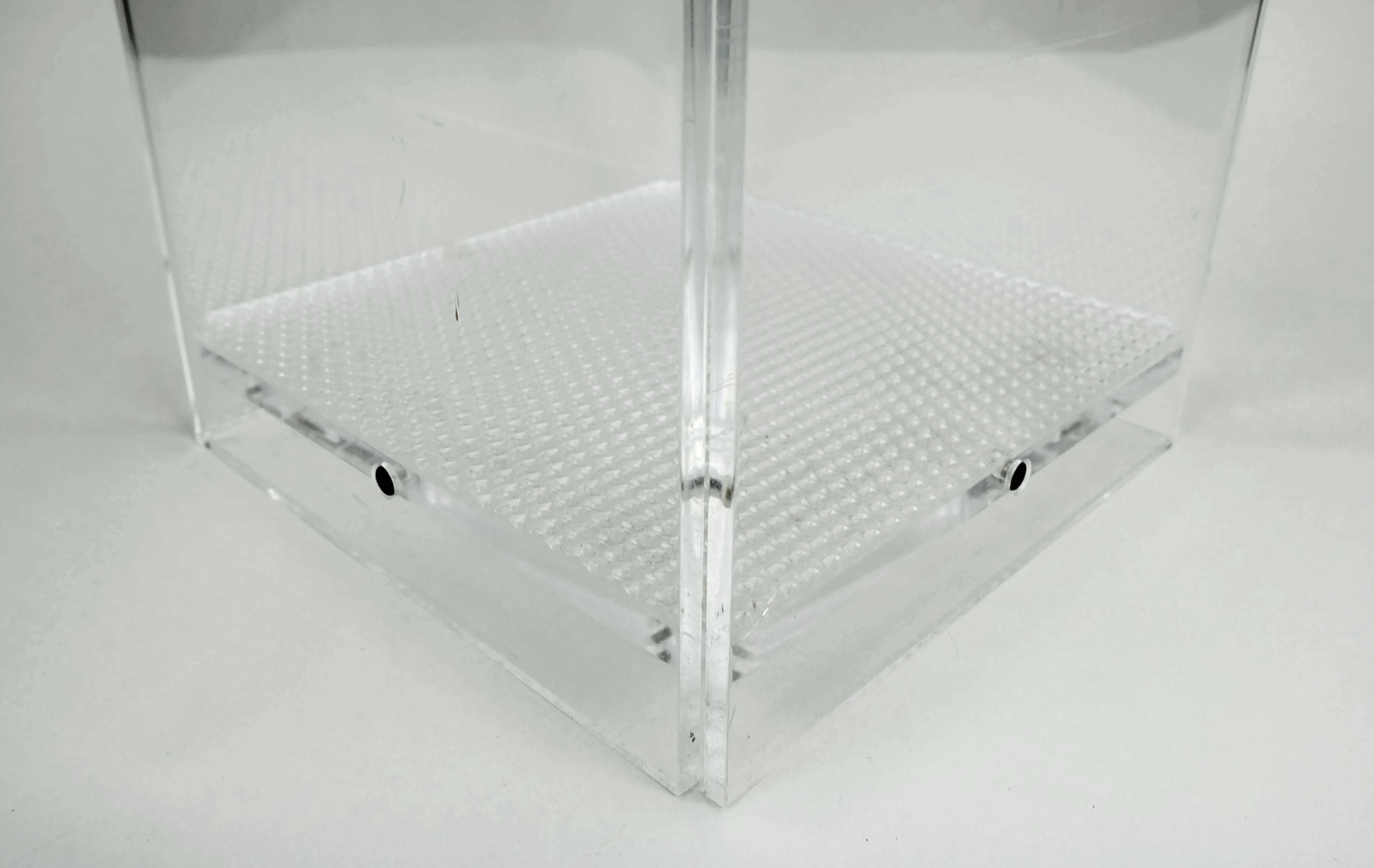 Transparent lucite acrylic umbrella stand 1980s 1990s post modern design