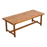 Solid pine table by Christian Durupt, 1970s