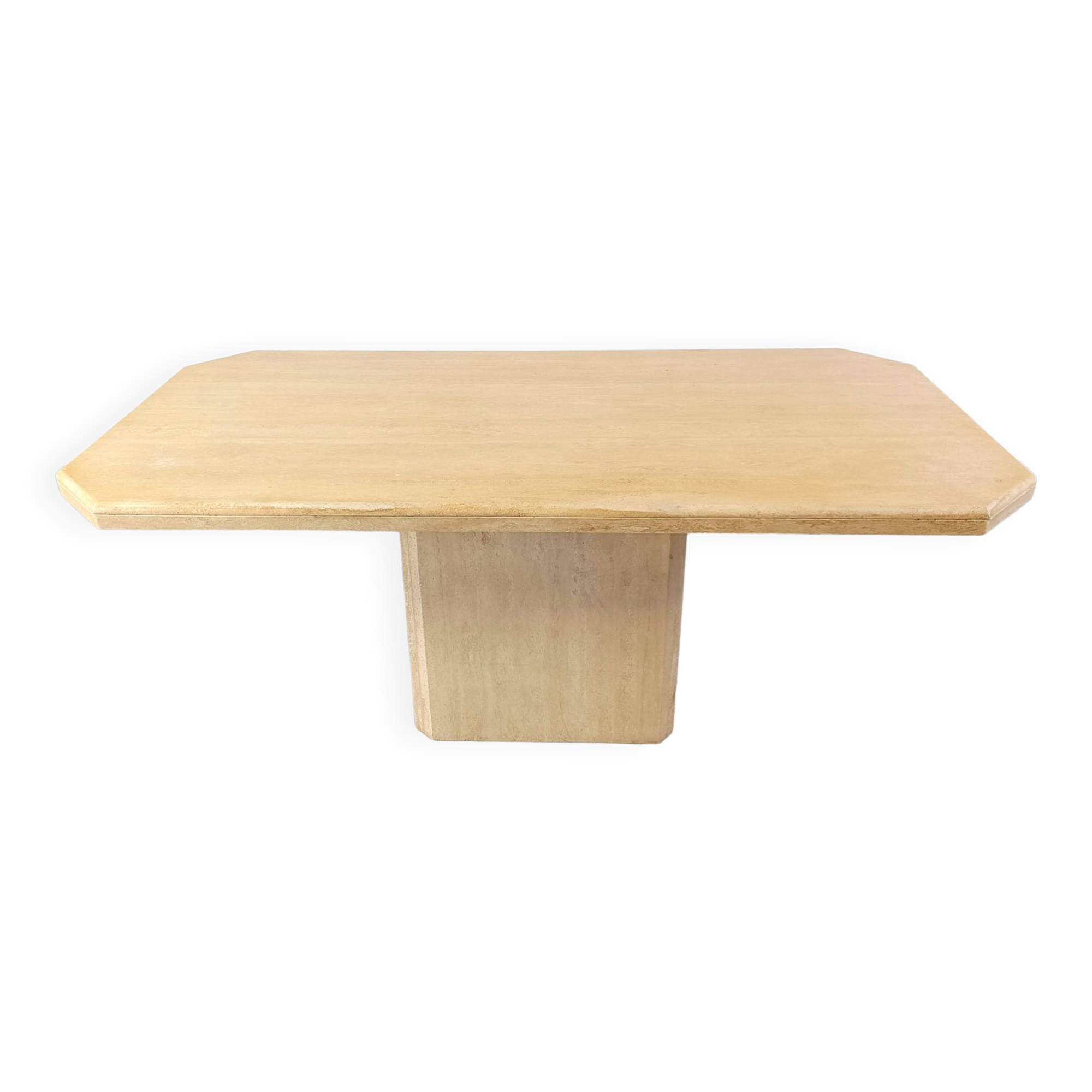 Vintage travertine dining table, 1970s