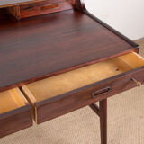 Danish rosewood desk, model 56 by Arne Wahl Iversen for Vinde Mobelfabrik 1960.