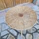 Vintage tripod rattan and wicker table