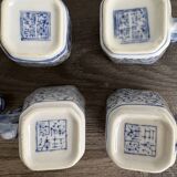 Antique Chinese tea set decorated with dragons.