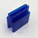 Blue transparent magazine rack by Giotto Stoppino for Kartell, 1970.