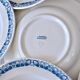 9 antique ironstone plates signed Longchamp "Marcel"
