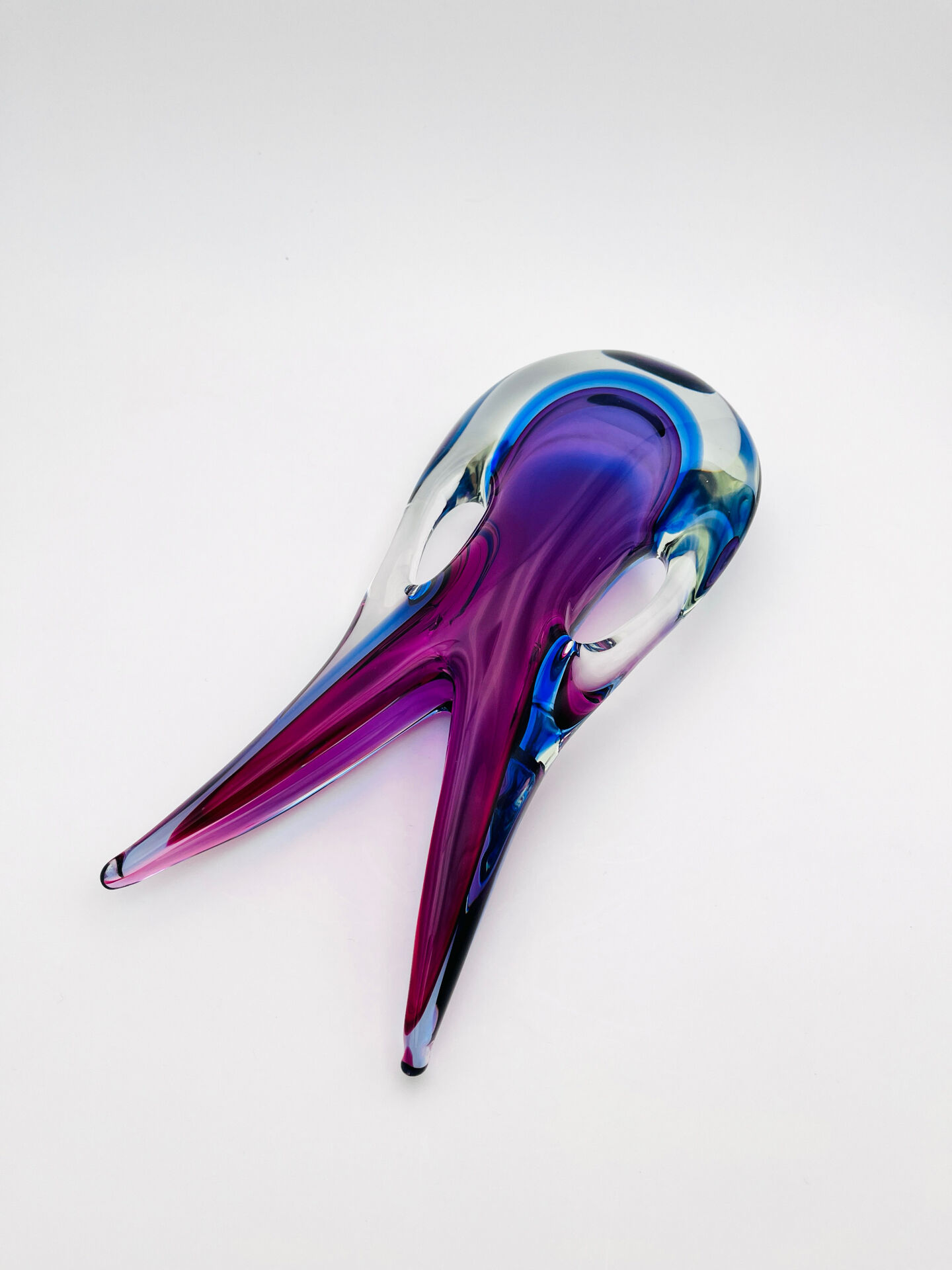 Large Sculptural Murano Vase - Flavio Poli - Sommerso - 1960