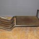 Table basse en fer forgé et cuir vers 1970