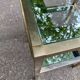 2 bedside tables, end tables in brass and transparent glass Maison Ja