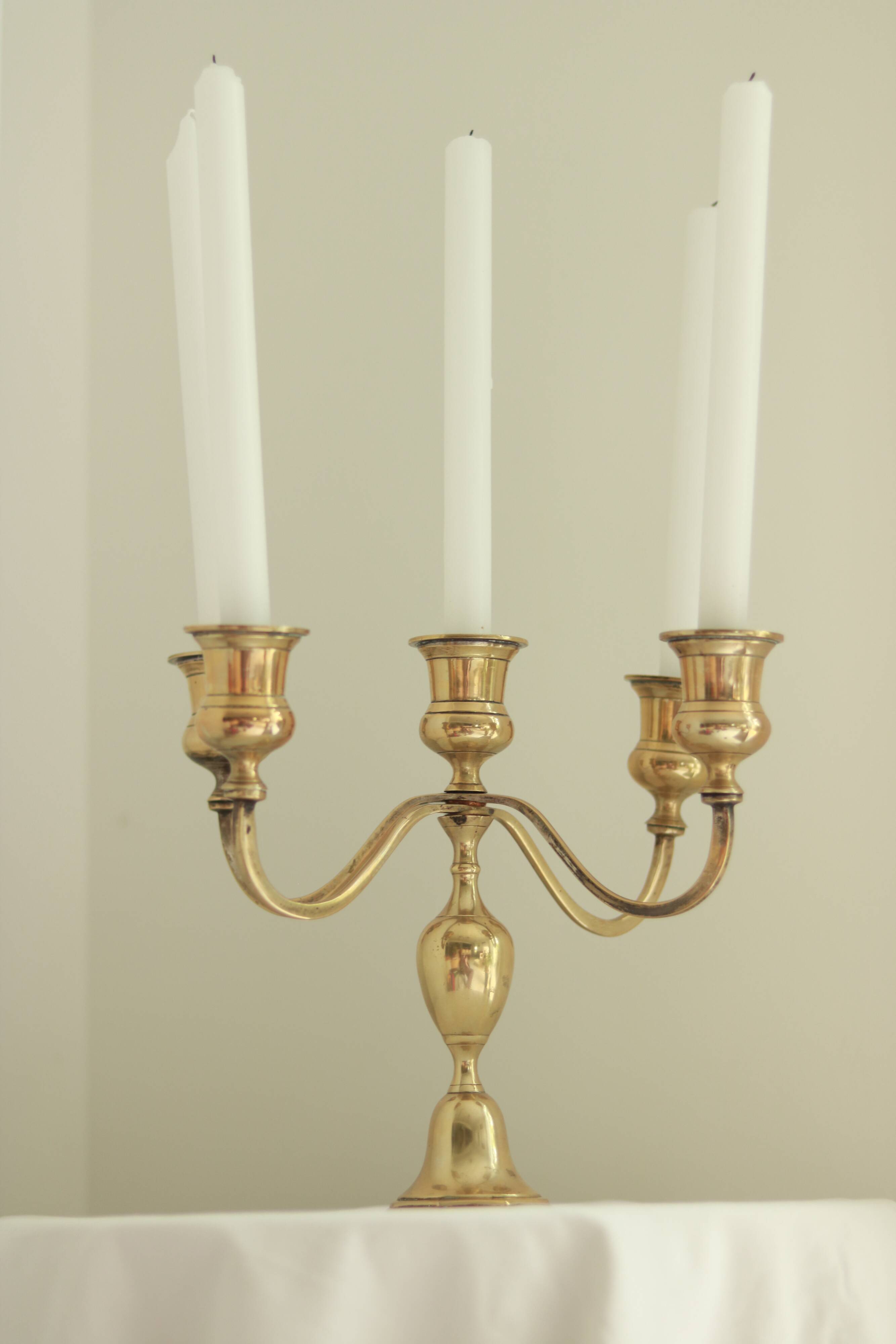 Golden 5-arm candlestick