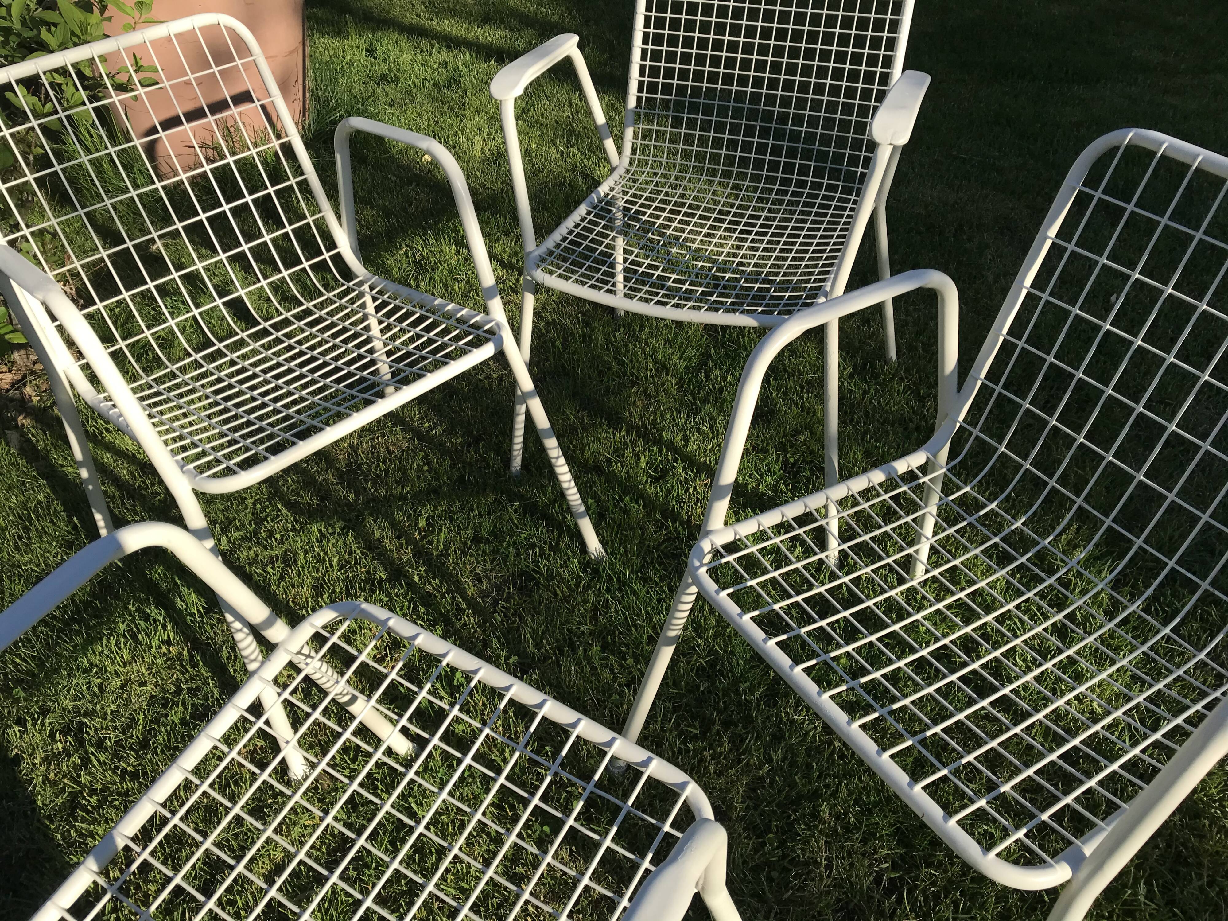 Lot of 4 chairs Emu vintage garden 1960-80's
