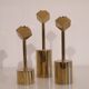 Lot of vintage Scandinavian brass candlesticks