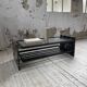80s Italian marble and glass coffee table