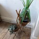 Porte-plante en rotin vintage