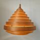 Midcentury Veneer Pendant in style of Hans-Agne Jakobsson, Denmark, 1970s