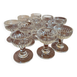 Verres à pied cristal anciens (X12)