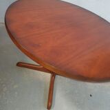 Table ronde extensible baumann en merisier