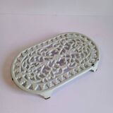 Vintage White Cast Iron Trivet