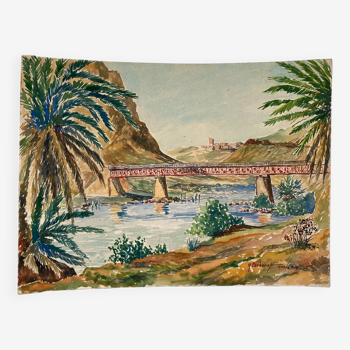 Aquarelle Maroc 1948