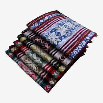 6 colored linen/cotton napkins 48 x 32