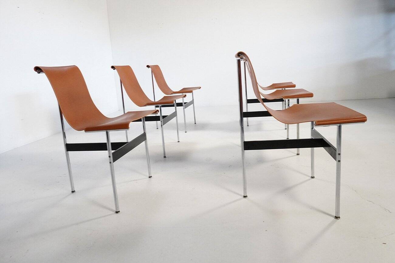 Vintage Italian T-Chairs from ICF De Padova, 1960s, Set of 6