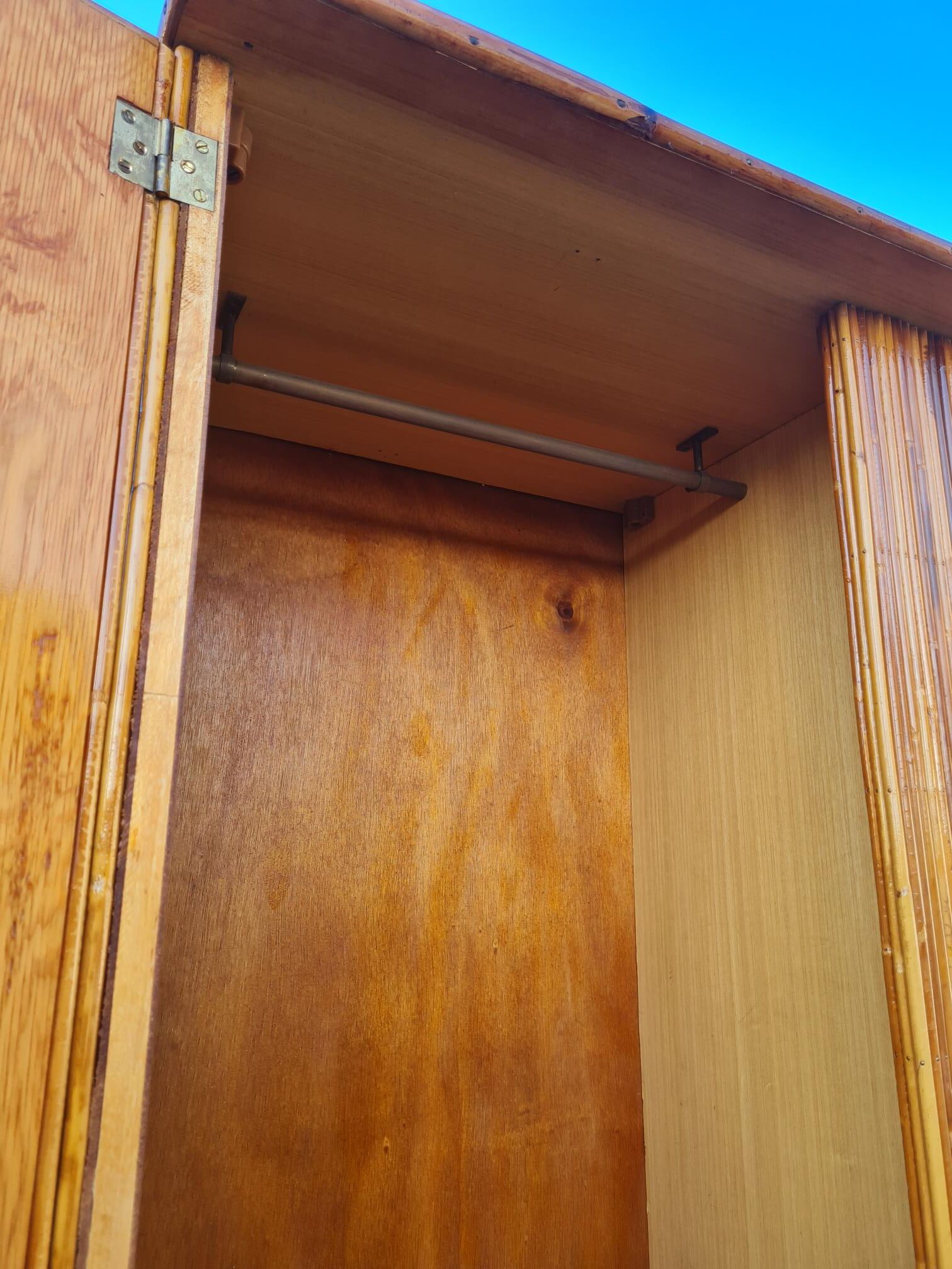 Rattan marquetry cabinet