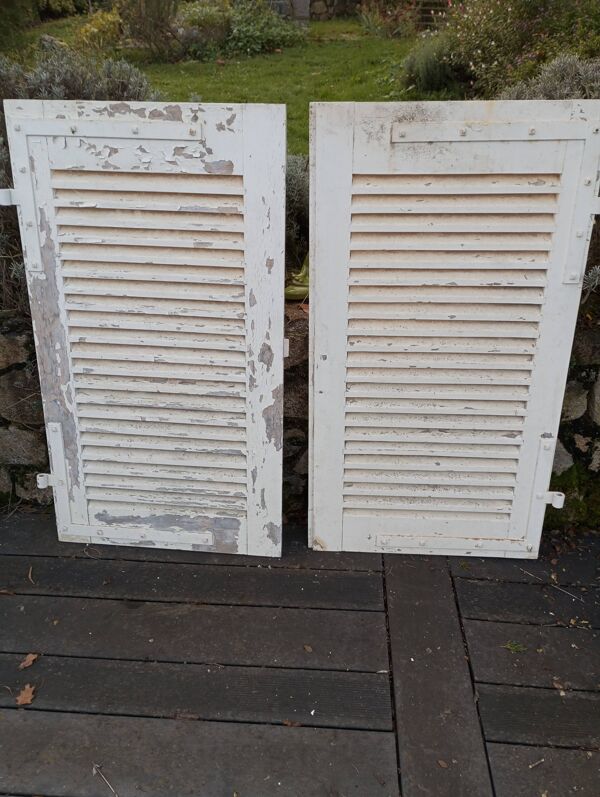 Paire de persiennes bois tropical