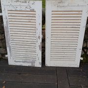 Pair of tropical wood shutters