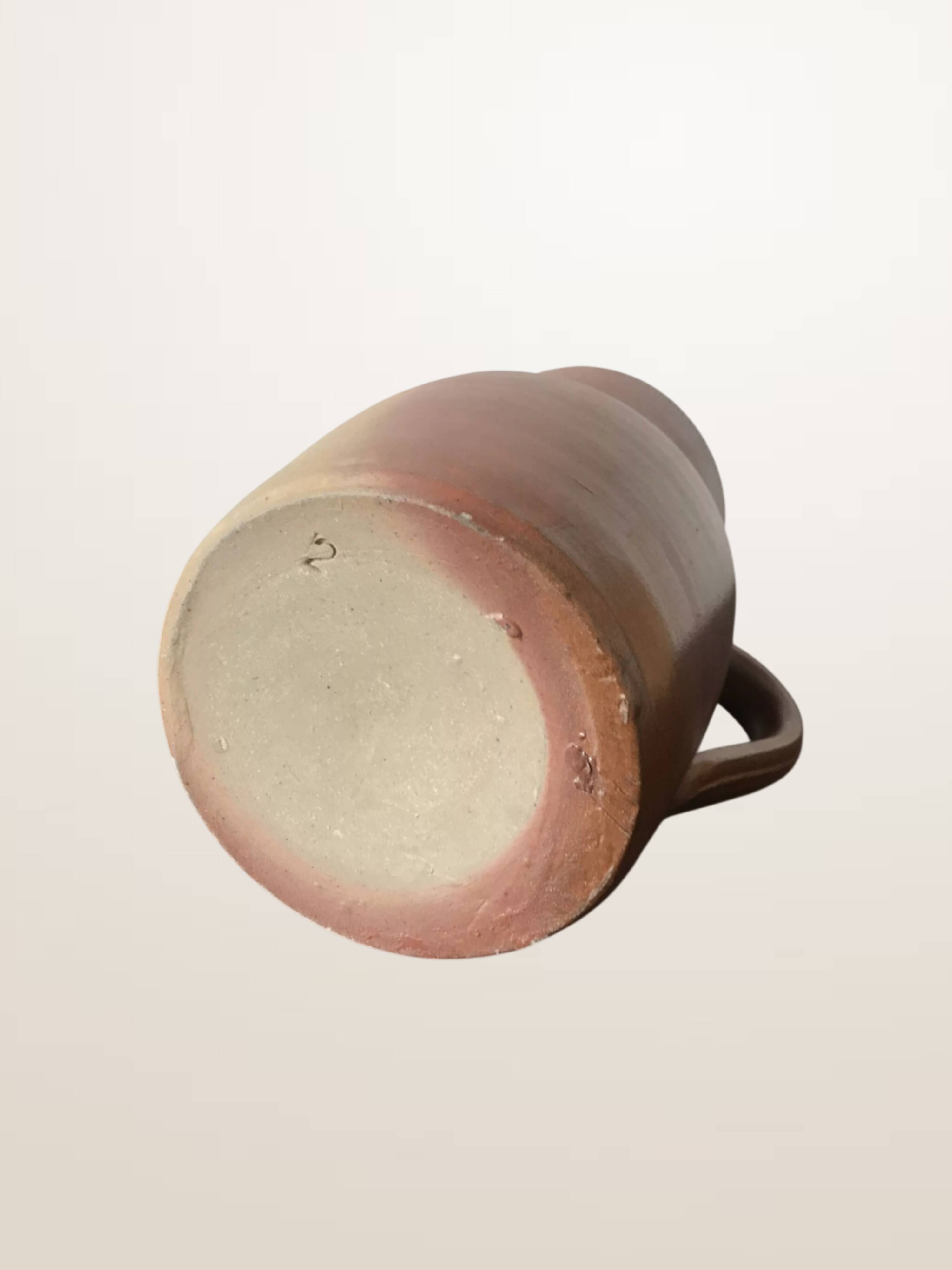 Set of 3 matte stoneware jugs