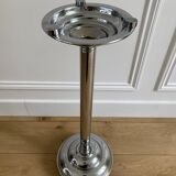 Cendrier sur pied culbuto vintage en métal chromé année 70