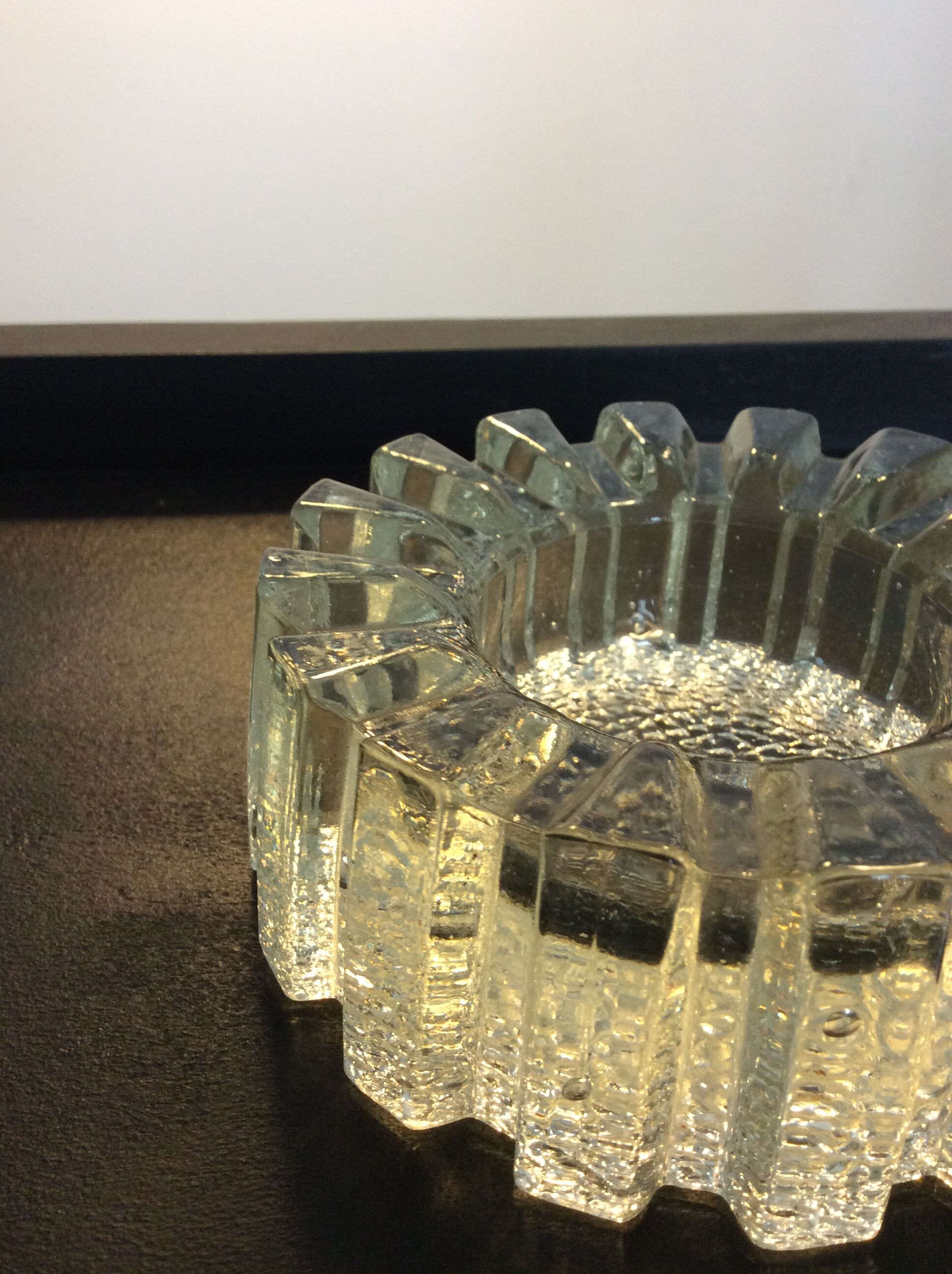 Empty vintage glass paste pocket