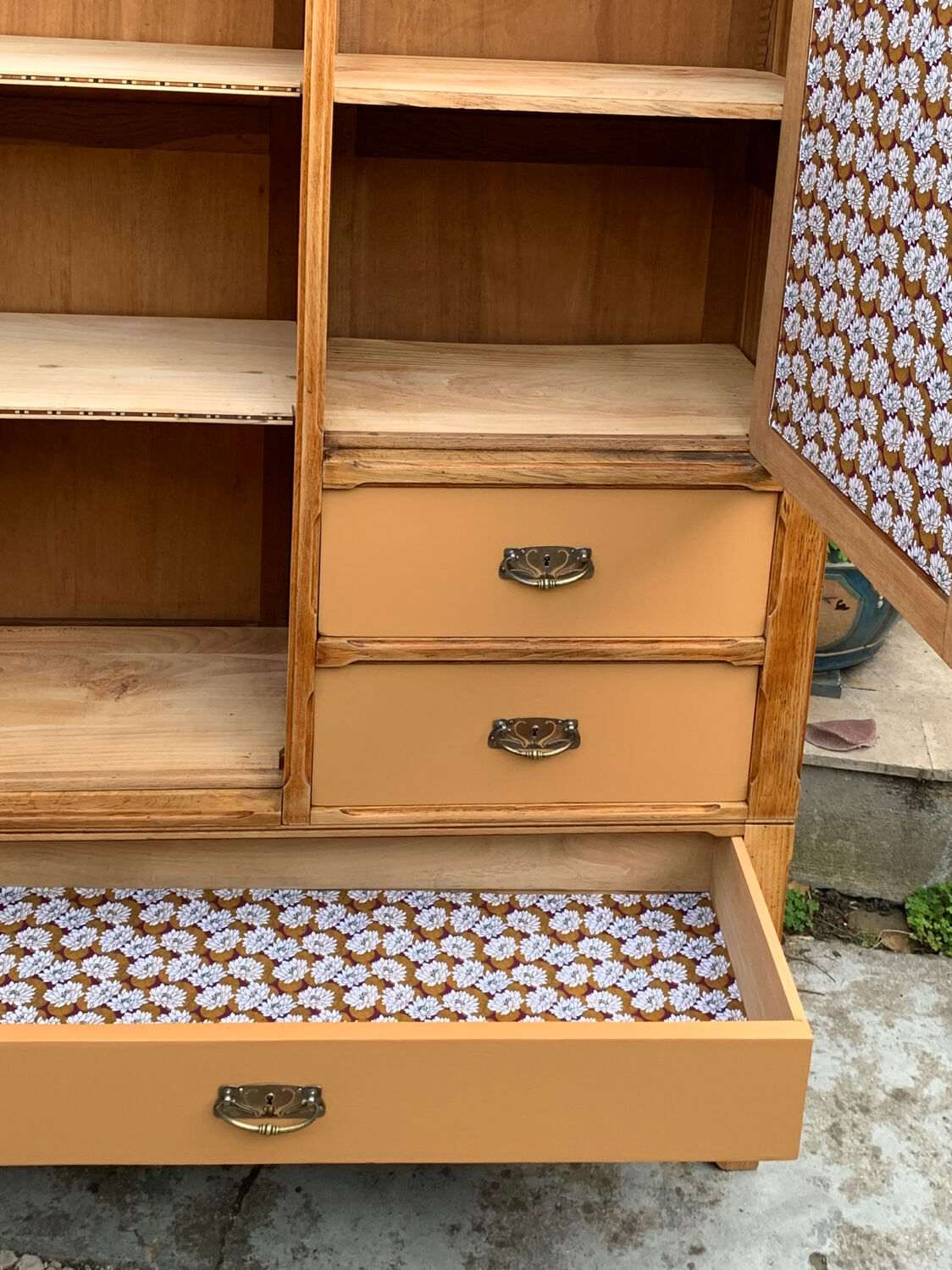 1920s Parisian Art Deco hotel wardrobe, removable