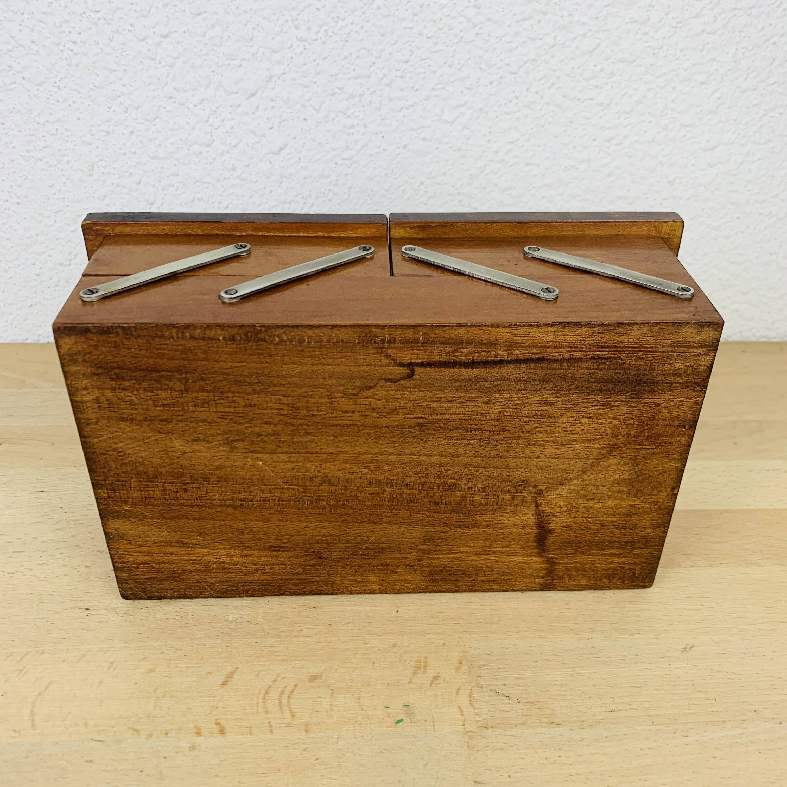 Art deco wooden worker, sewing box