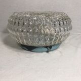 Wall ceiling round glass shape flowers & support vintage metal