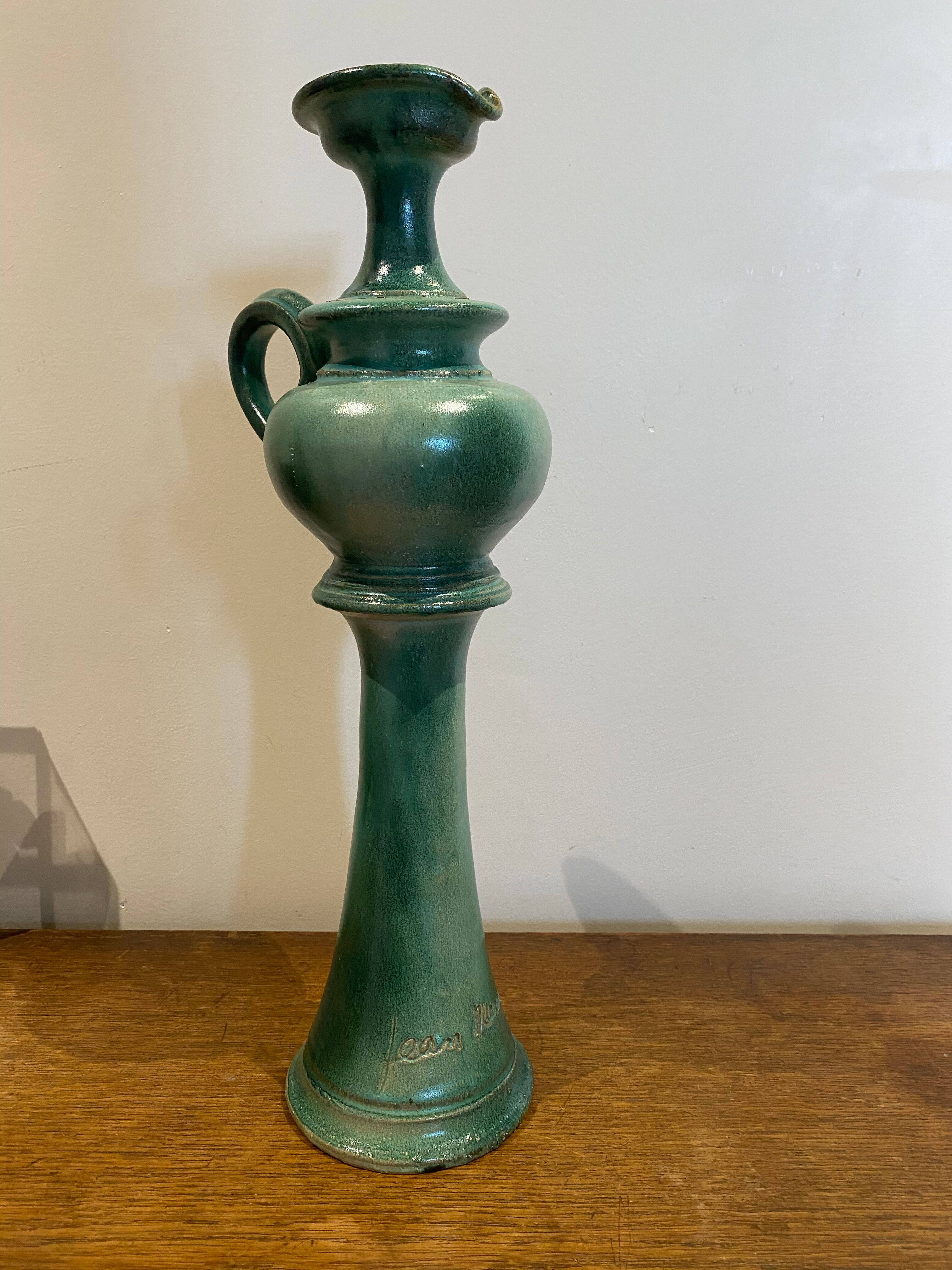 Large ceramic pitcher Jean Marais