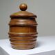 Tobacco jar, vintage turned wooden box from the 40s-50s