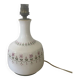 Pied de lampe en céramique artisanale décor fleuri