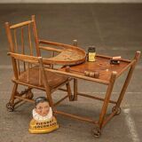 Vintage wooden baby high chair