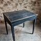 Bureau d'école français ancien, bureau d'écriture noir, bureau à abattant, vers 1900