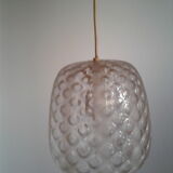 Hanging lamp bubble glass pineapple